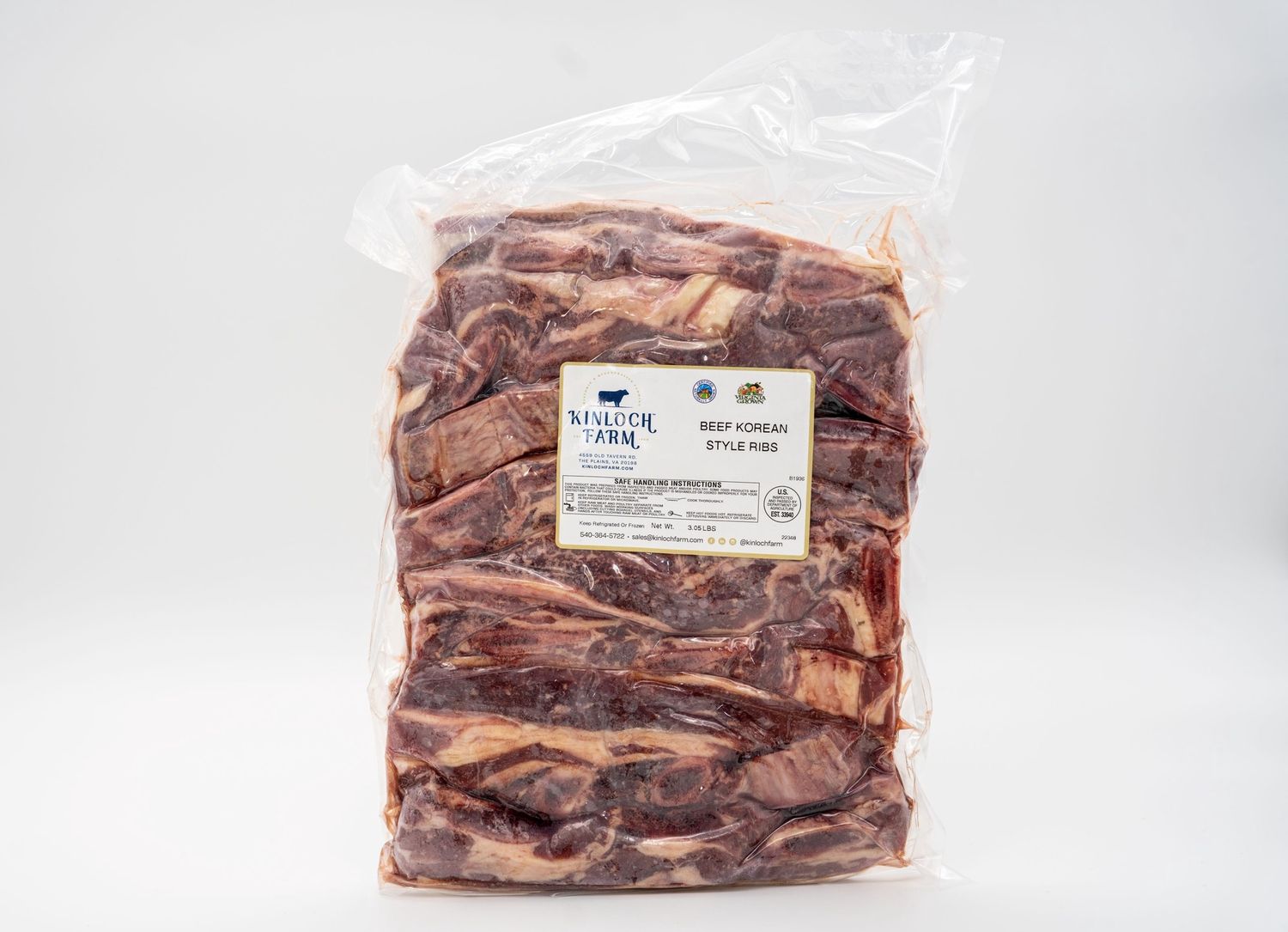 Beef Korean Cut Short Ribs, Weight: 1 lb.
