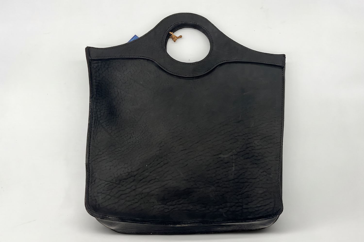 Black Leather Bucket Bag