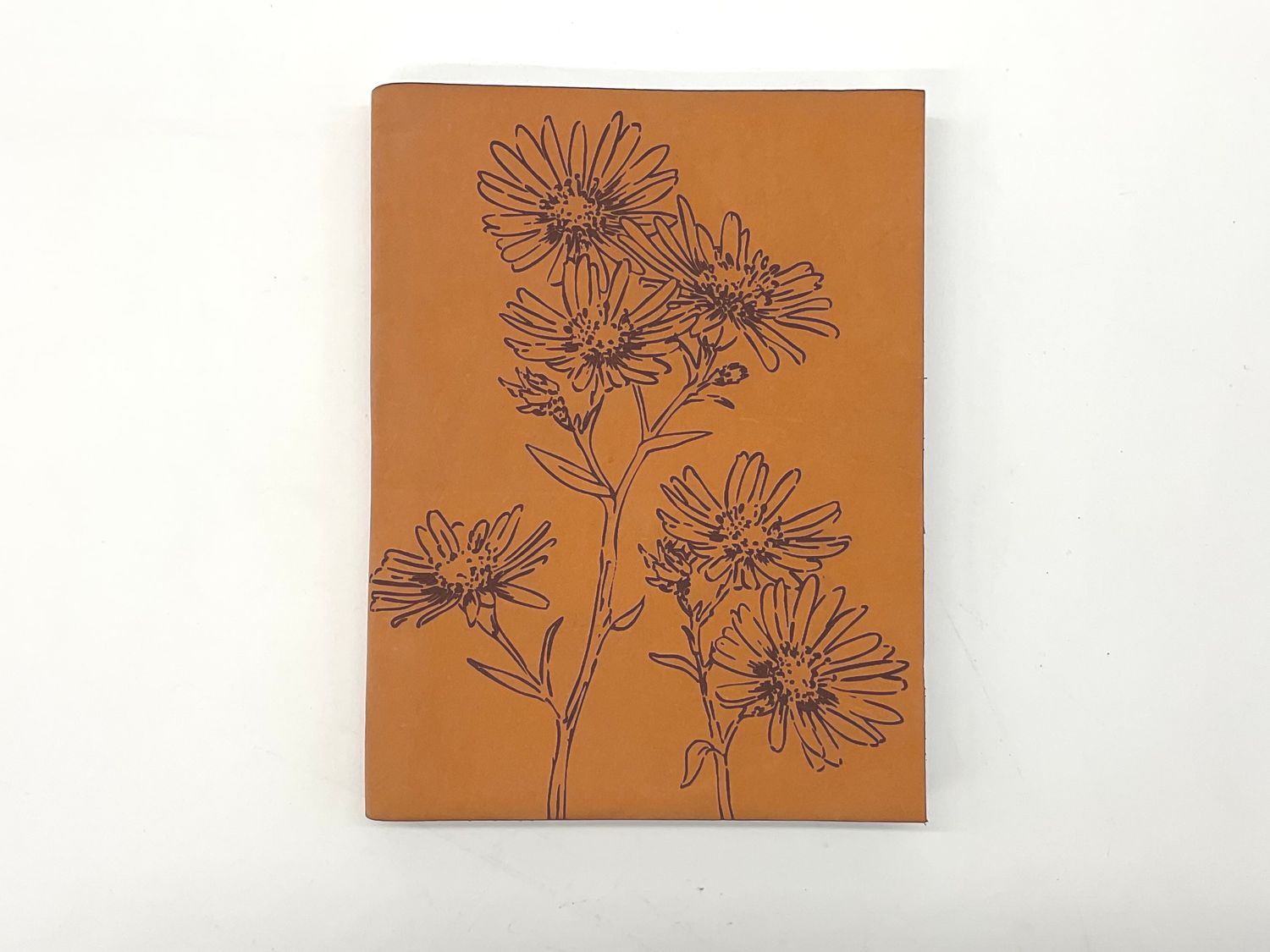 Engraved Free Fall Laser Sketchbook, Color: Brown Aster