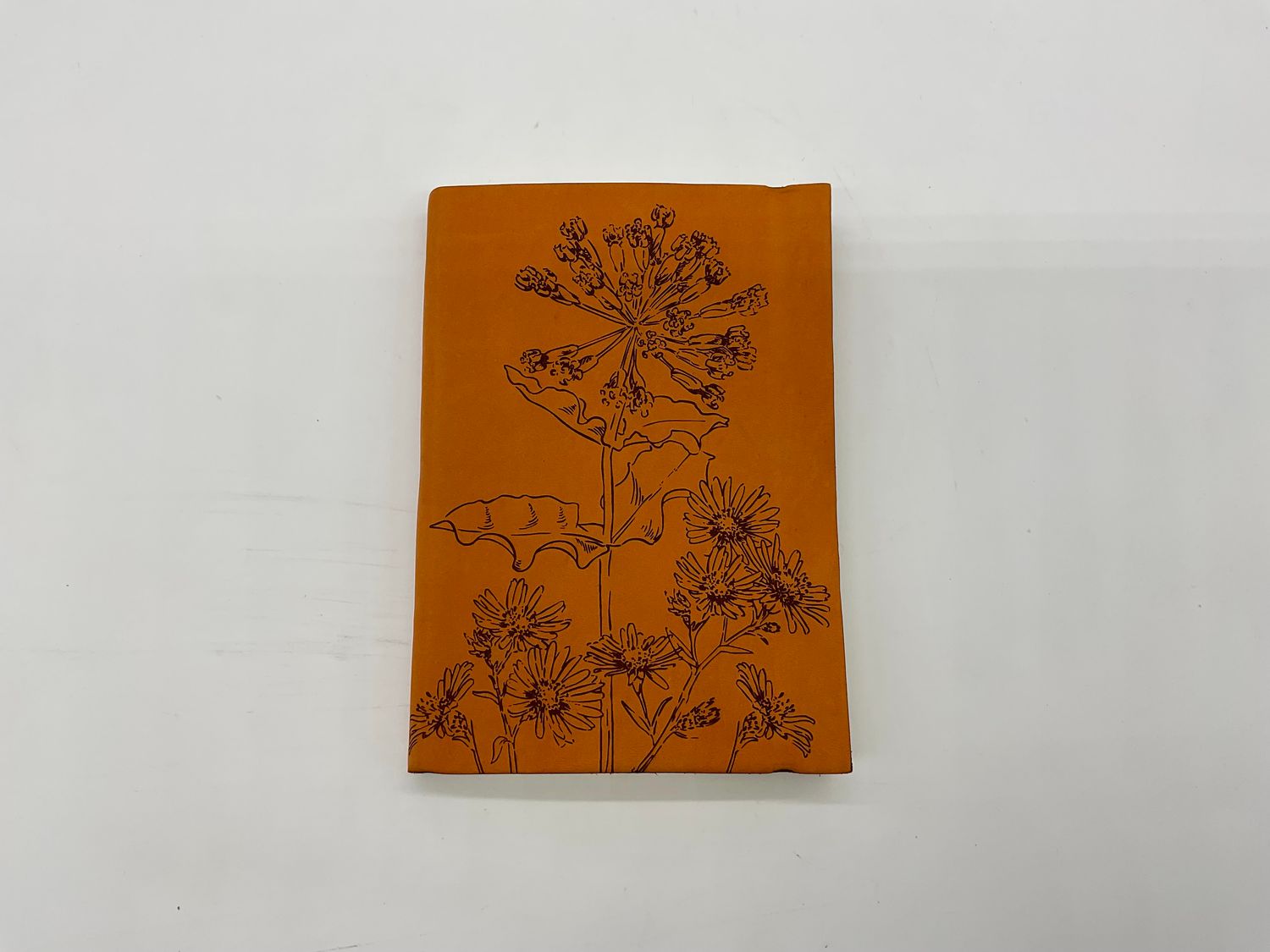 Engraved Free Fall Laser Large Journal, Color: Brown Milkweed &amp; Aster