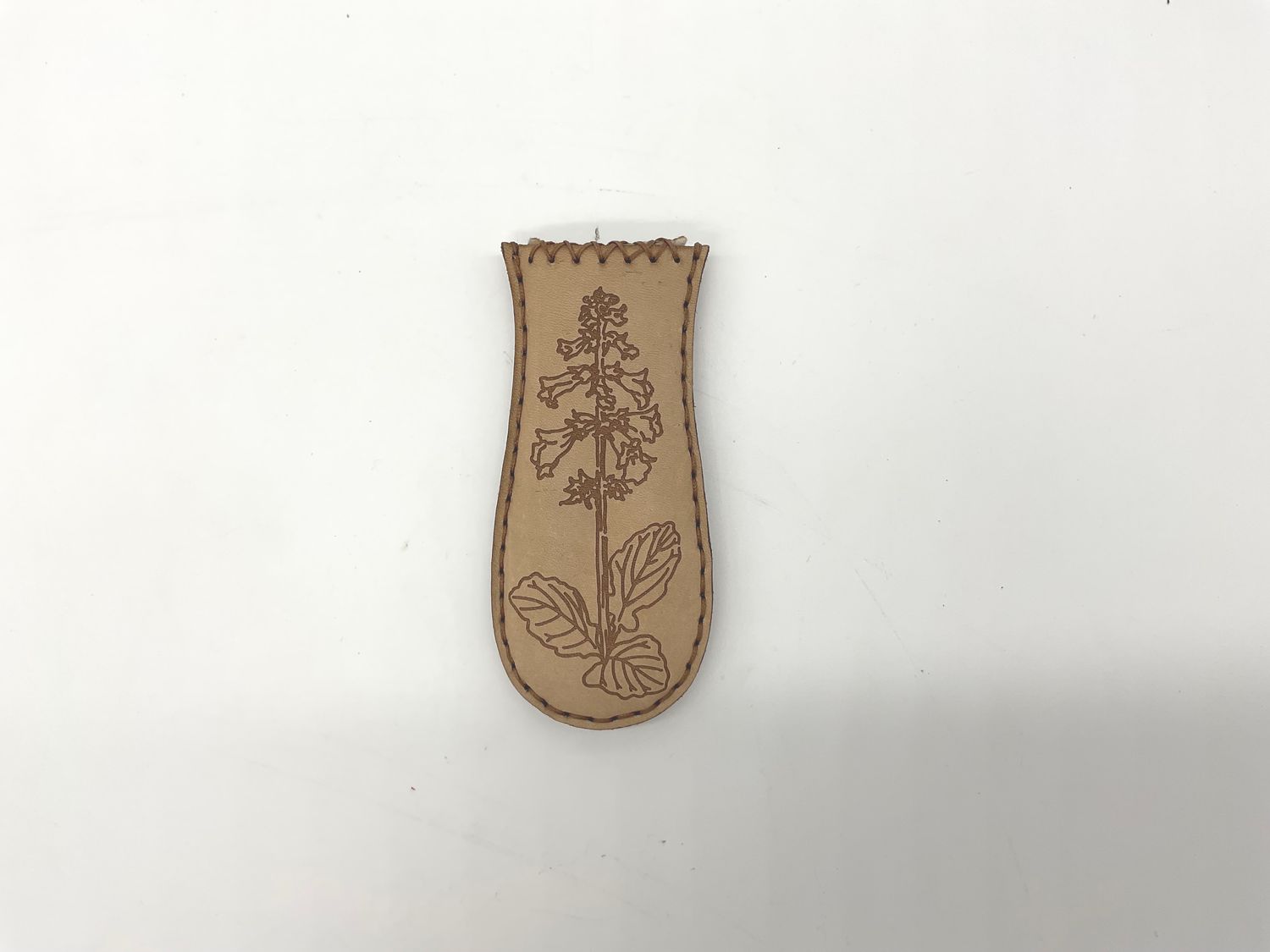 Engraved Free Fall Laser Pot Handle Holder, Color: Tan Lyreleaf Sage