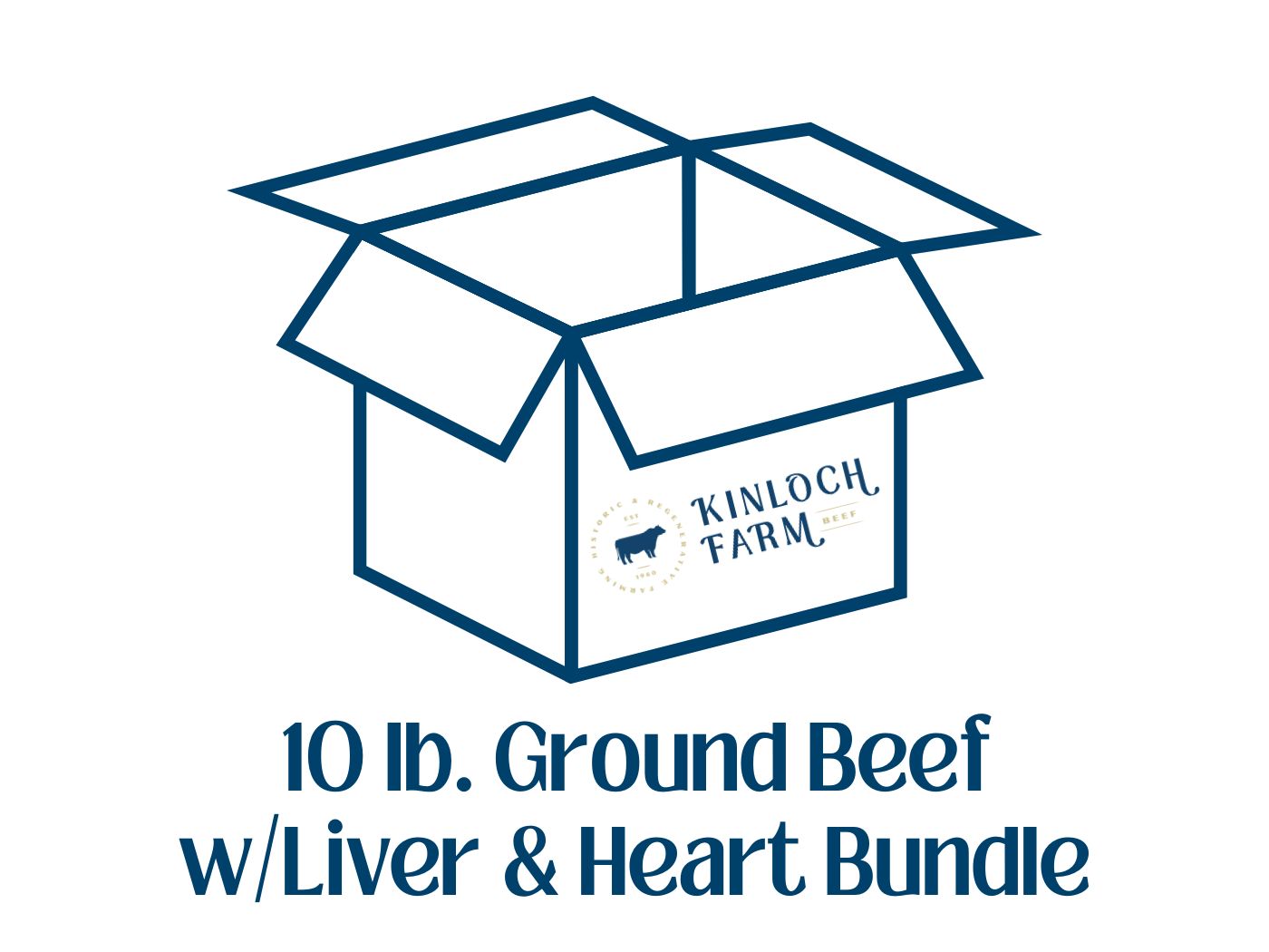 Ground Beef w/Liver &amp; Heart Beef Bundle, 10 Pounds