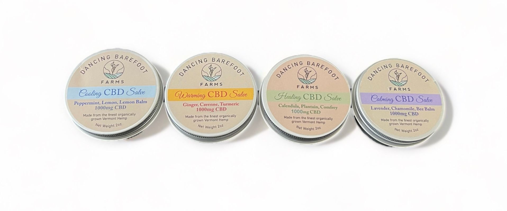 CBD Salves: FOUR formulations with 1000mg CBD!