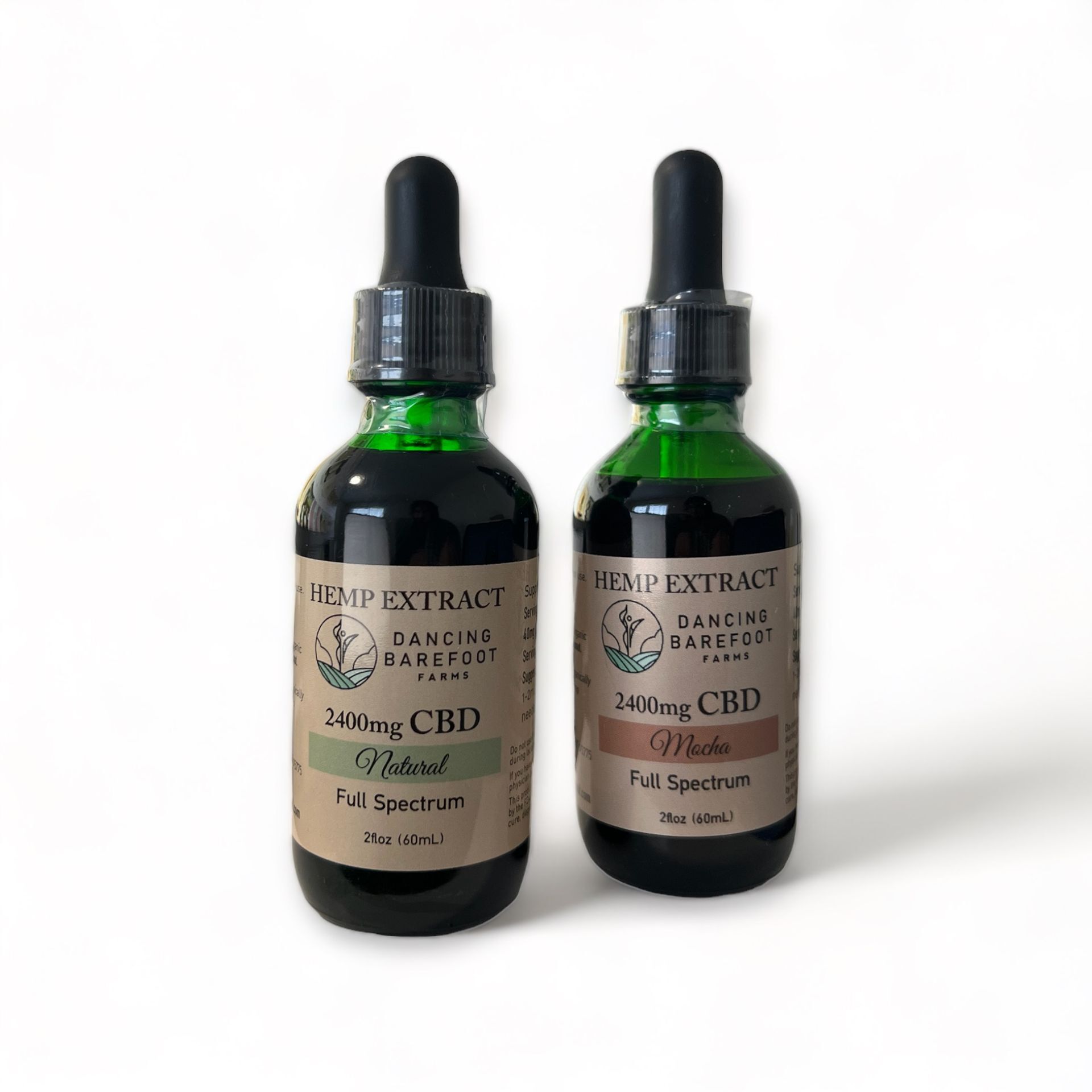 2 oz 2400mg CBD Extract: Natural or Mocha