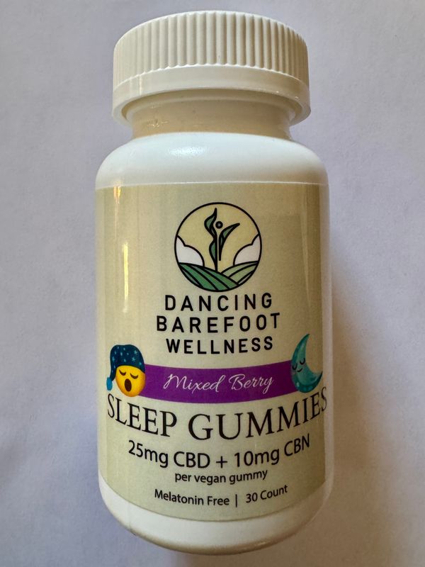 CBD Mixed Berry Sleep Gummies  (30 Count  Bottle - 25mg CBD & 10mg CBN - NO melatonin)