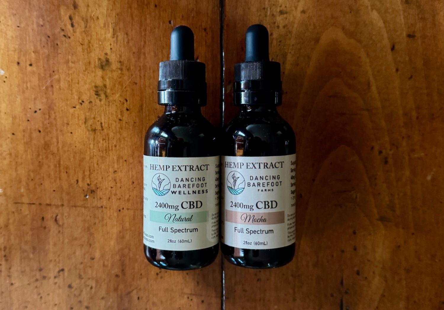 2 oz 2400mg CBD Extract: Natural or Mocha