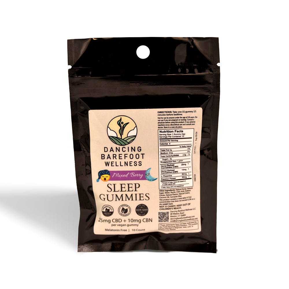 CBD Mixed Berry Sleep Gummies Starter Pack (10 Count - 25mg CBD & 10mg CBN - NO melatonin)
