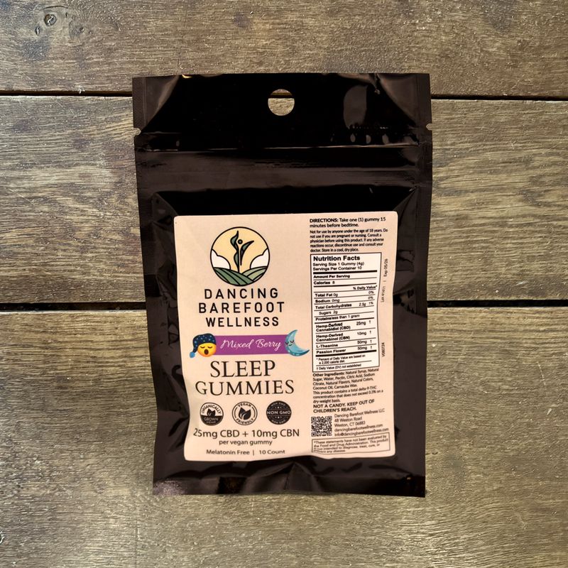 CBD Mixed Berry Sleep Gummies Starter Pack (10 Count - 25mg CBD & 10mg CBN - NO melatonin)
