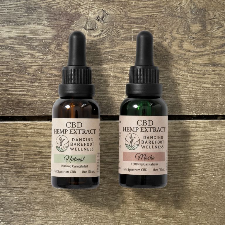 2 oz 1000mg CBD Extract: Natural or Mocha