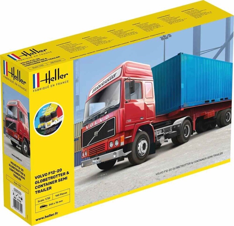 STARTER KIT VOLVO F12-20 GLOBETROTTER &amp; CONTAINER SEMI TRAILER