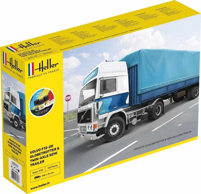 STARTER KIT VOLVO F12-20 GLOBETROTTER &amp; TWIN AXLE SEMI TRAILER