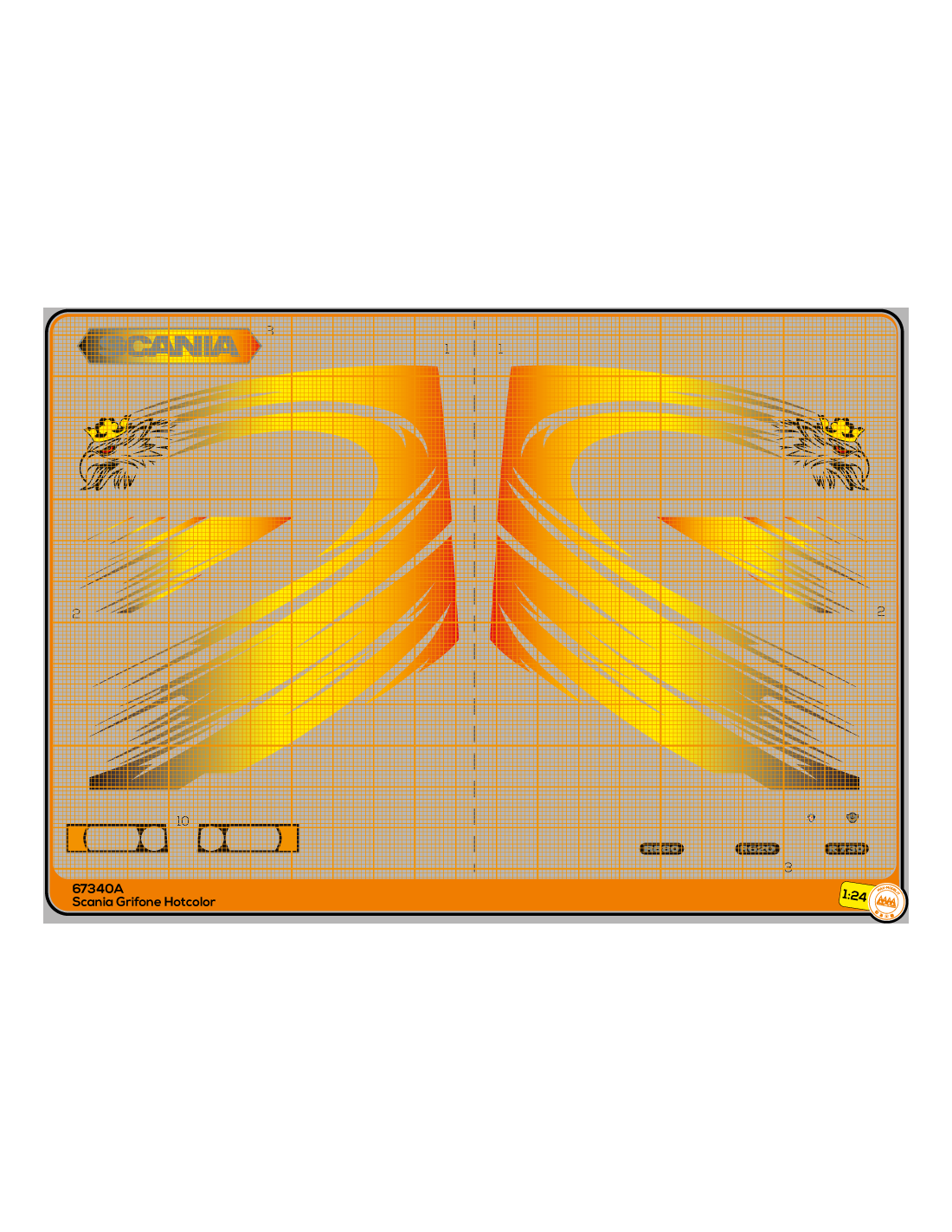 Scania Griffin hotcolor flag - M67340A