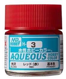 H 003 Aqueous hobby colors 10ml red