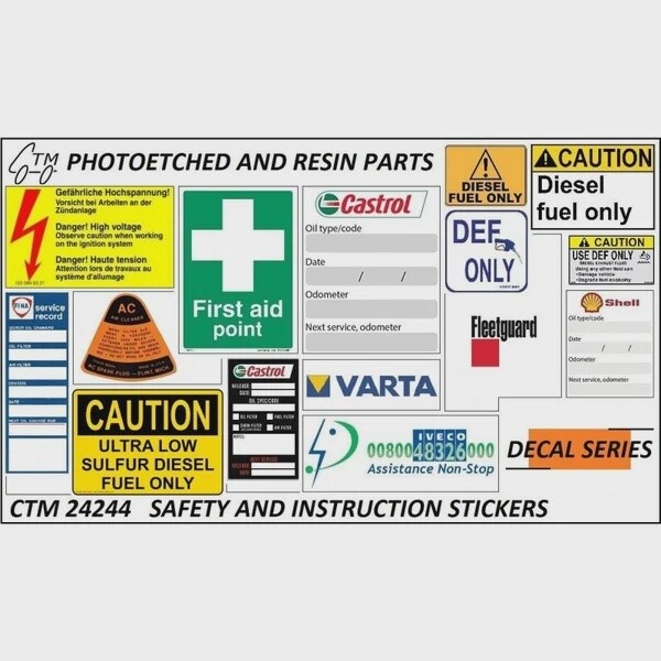 CTM 24244 SAFETY AND INSTRUCTION STICKERS