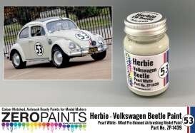 ZP1439 Herbie VW Beetle Pearl White 60ml (pre-thinned)