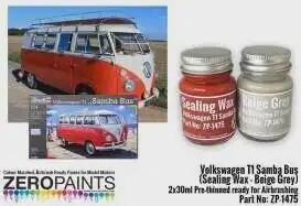 ZP1475wt Volkswagen T1 samba bus white-turquoise