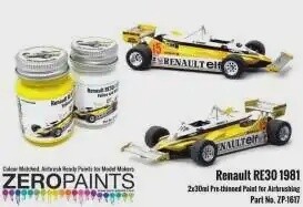 ZP1617 Renault RE30 1981 Yellow and white