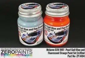 ZP1494 Mclaren F1 GTR 1997 - Pearl Gulf blue and fluorescent orange