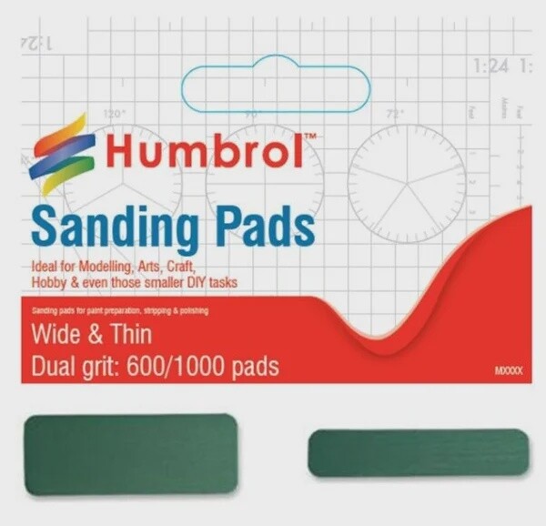 Sanding pads wide&amp;thin dual grit: 600/1000