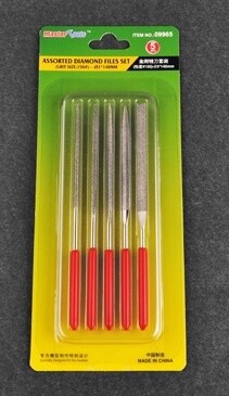 Assorted diamond files set diam 3*140mm 09965