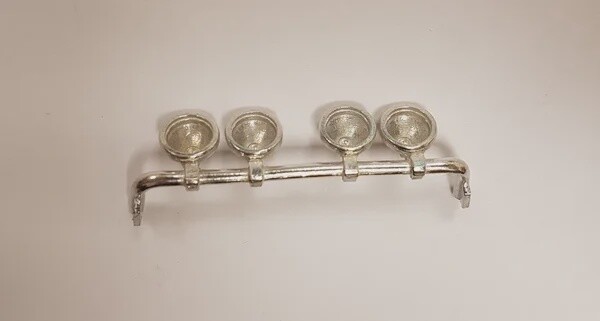 KFS 073c Scania light bars (polished metal) - short 4 lights