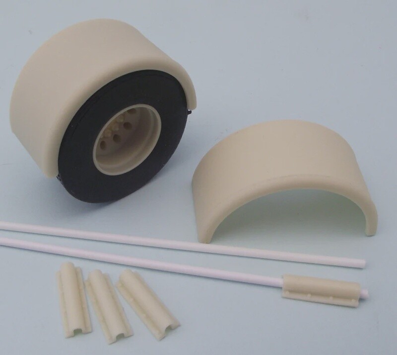 19.5&quot; Twin Tyre, Half Round Wings with Brackets and Stays - KFS-292 (TQ47)