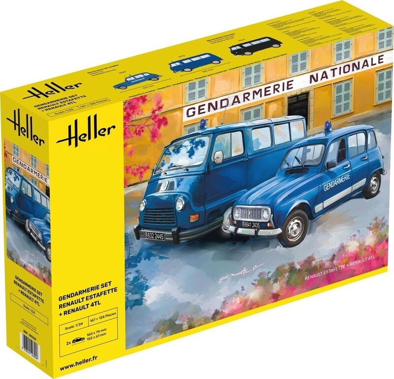Gendarmerie set renault estafette + renault 4tl