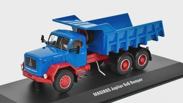 MAGIRUS jupiter 6x6 kipper blauw/rood TRUD004