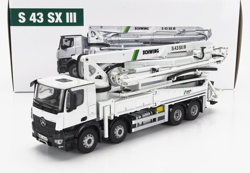 MERCEDES BENZ - AROCS 4542 TRUCK 4-ASSI 2018 - AUTOPOMPA PER CALCESTRUZZO SCHWING S 43 SX III - CEMENT PUMP - WHITE BLACK