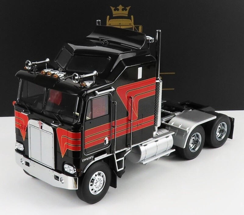 KENWORTH - K100 AERODYNE TRACTOR TRUCK 3-ASSI 1976 - BLACK RED