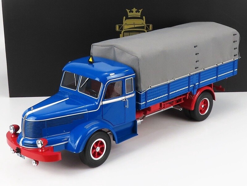 KRUPP - TITAN SWL80 TRUCK CANVAS TOP TELONATO 2-ASSI 1950 - BLUE RED