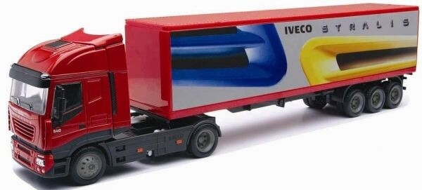 IVECO Stralis 4x2 rouge avec semi 3 essieux IVECO