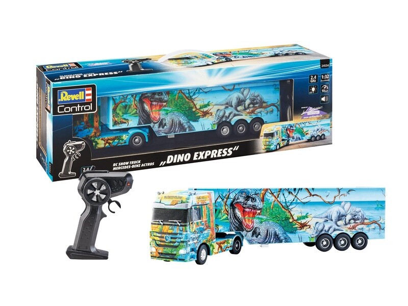 RC Show Truck Mercedes Benz Actros &quot;Dino Express&quot; Revell Control afstandbestuurbare auto SALE