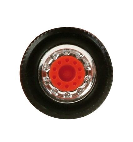 Breitreifen LKW Vorderachse chrom/rot, 8 Satz
