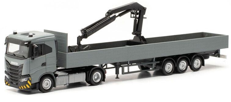 Iveco S-Way ND Pr.Sz. + kraan, grijs/geel