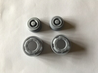 5 hole VOLVO style rims with bolt guard, 2pcs with hubs