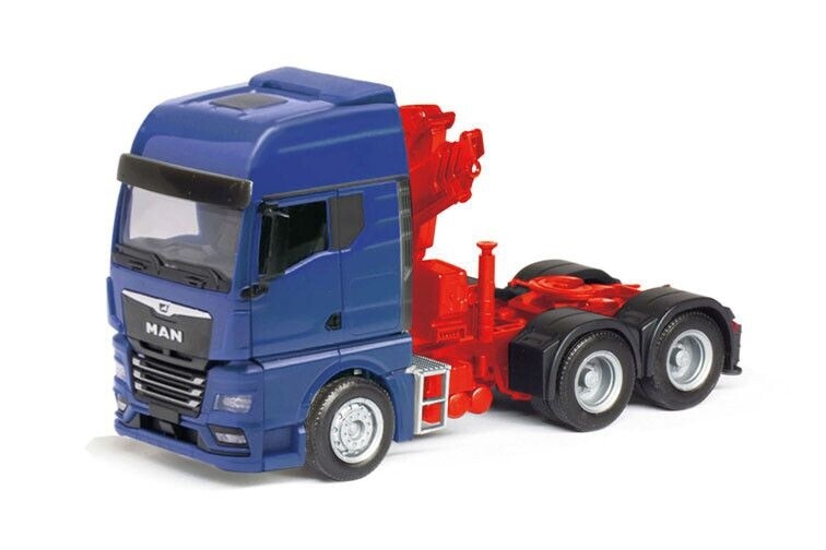 MAN TGX GX 6x4 + HIAB, blauw