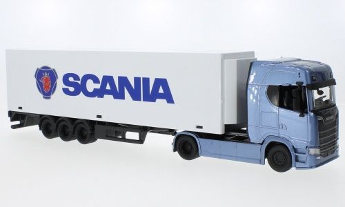 Scania S730 Highline, metallic-blau/white, Scania, container trailer
