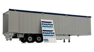 Knapen walking floor trailer blue cover