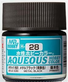 H-028 Aqueous hobby colors 10ml metal black