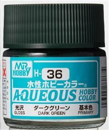 H-036 Aqueous hobby colors 10ml dark green