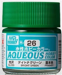 H-026 Aqueous hobby colors 10ml brigth green