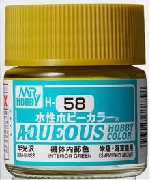 H-058 Aqueous hobby colors 10ml interior green