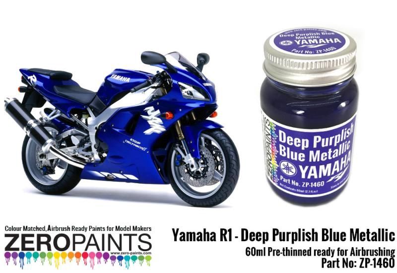 ZP1460 Yamaha R1-R6 Deep Purplish Blue Metallic Paint 60ml