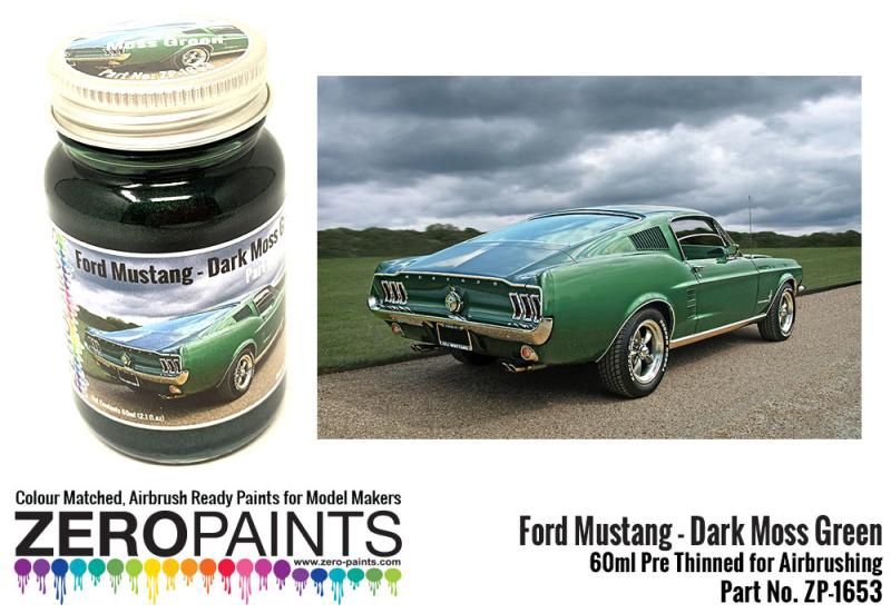 ZP1653 Ford Mustang 1960&#39;s - Dark Moss Green Paint 60ml