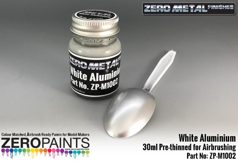 White Aluminium Paint - 30ml - Zero Metal Finishes M1002
