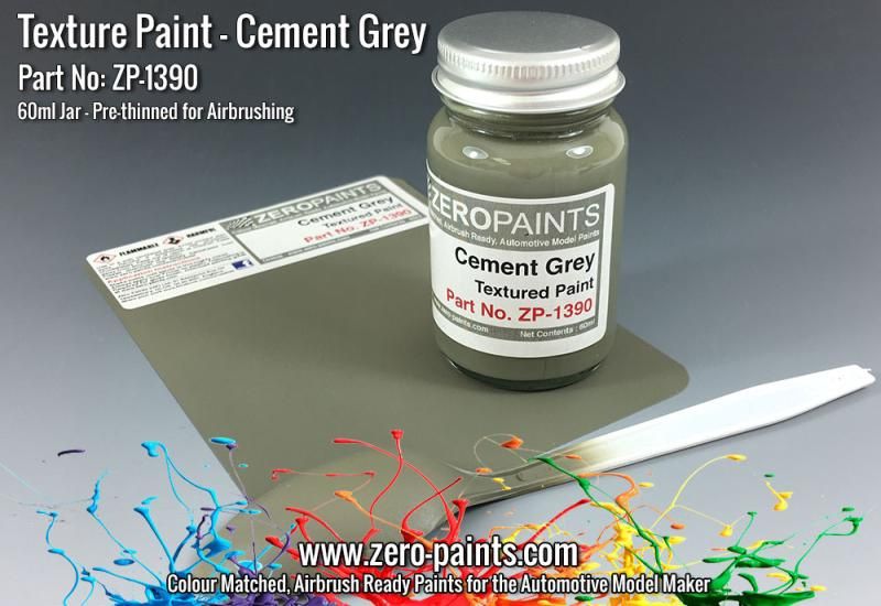 ZP1390 Cement Grey Textured Paint - 60ml (Engines, Interiors etc)