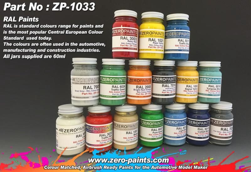 ZP1033 RAL Paints 60ml SIGNAL WHITE RAL 9003