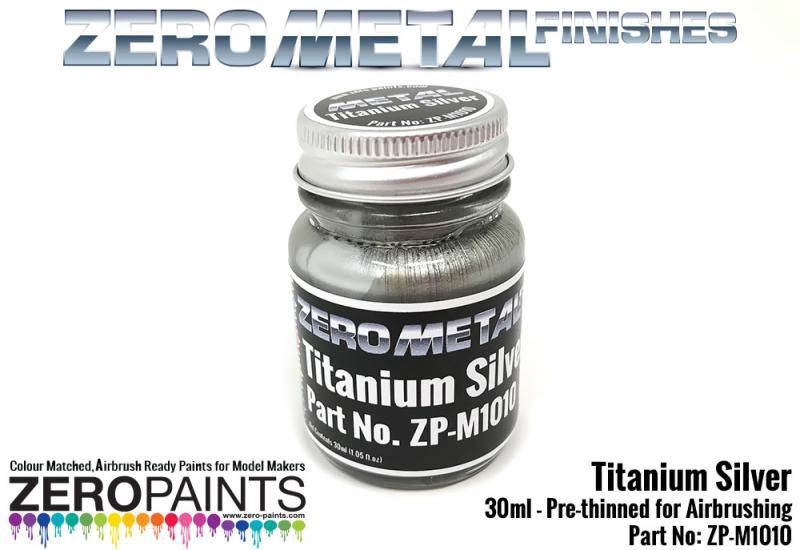 Titanium Silver Paint - 30ml - Zero Metal Finishes M1010