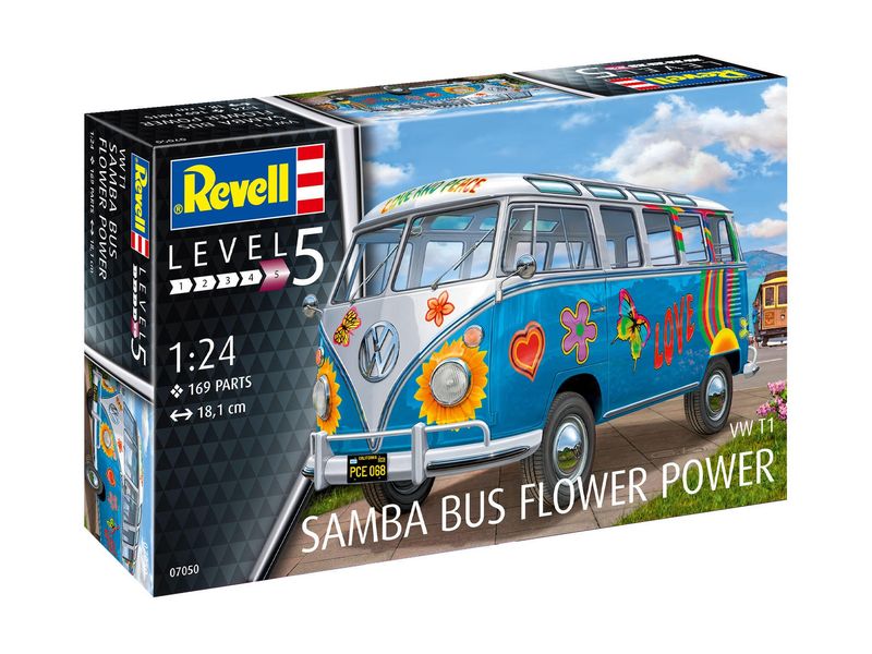 VW T1 Samba Bus Flower Power Revell modelbouwpakket